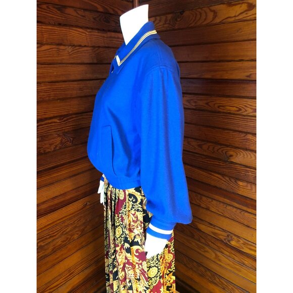 Military Jacket, Baseball Jacket, Vintage Designer, Cropped Jacket, 80s Cropped - Picture 8 of 10